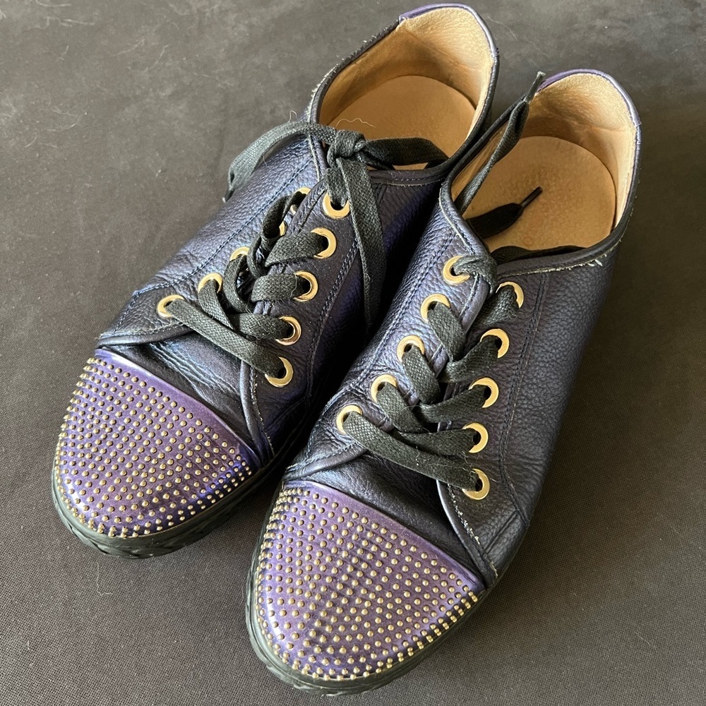 Carlo Pazolini Studded Sneakers Blue Size 38 7.5